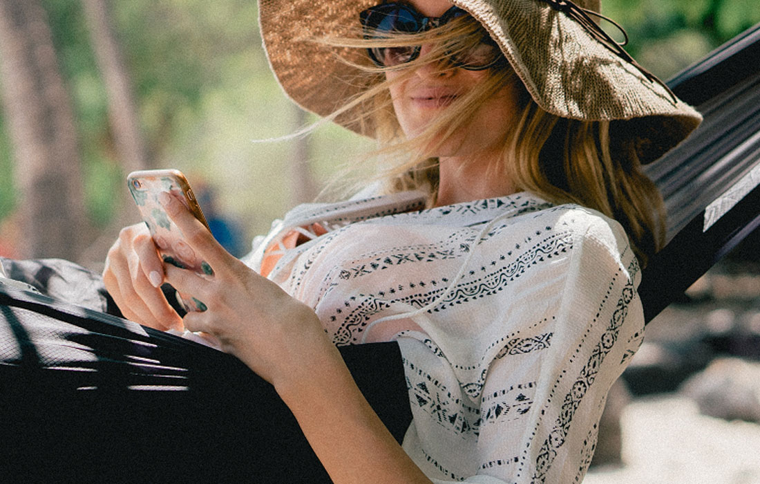 Woman in hammock